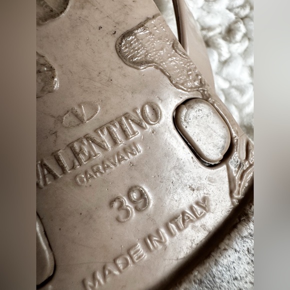 Valentino garavani rockstud jelly bow thong sandals nude beige 39 - Picture 6 of 9